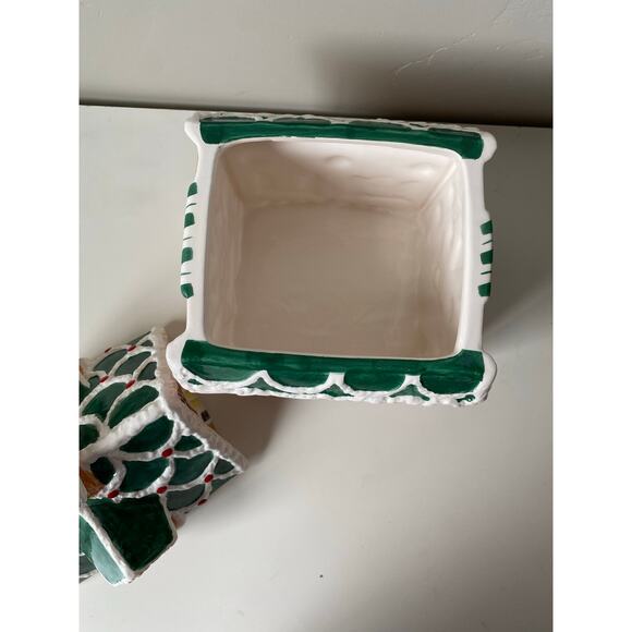 Potpourri Designs Hand Painted Gingerbread House Christmas Cookie Jar - Picture 7 of 11